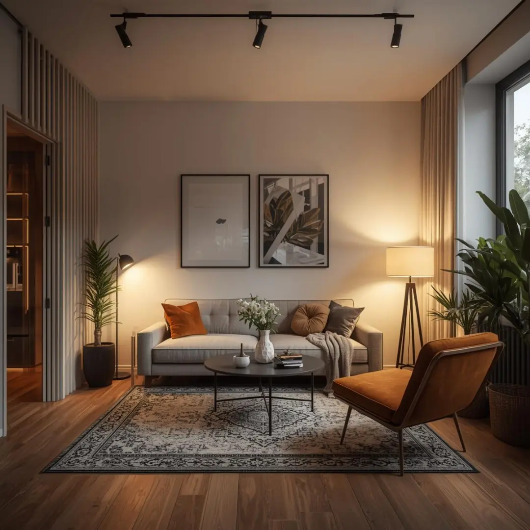 Well-prepared apartment living space